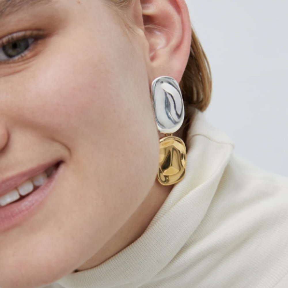 Jenny Bird Thea Earrings - Two Tone